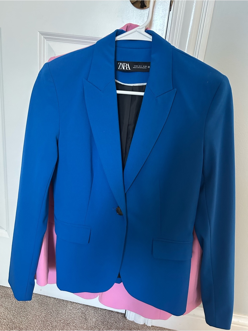 Zara Electric Blue Single-Button Blazer - Picture 1 of 1